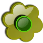 Brillant vert fleur vector clipart