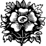 Flower monochrome clip art