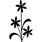 Blume-Vektor-silhouette