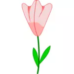 Rosa blomma vektorbild