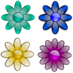 Glossy daisy petals vector image | Public domain vectors