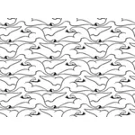 Летающие лебеди векторное изображение