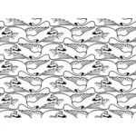 Flying swans pattern