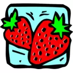 Icônes aux fraises