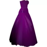 Formale lila Damen Kleid-Vektor-Bild