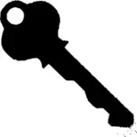 Door key silhouette vector image