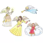Cuatro ángeles femeninos