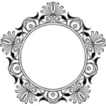 Round flower frame