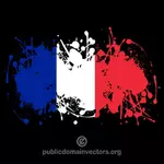 Bendera Perancis di cat hujan rintik-rintik