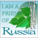 Vector image of green nirchl on Russia poster