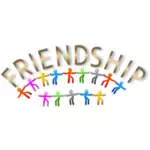 Gambar vektor persahabatan yang berwarna-warni logo