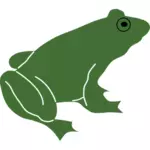 צפרדע צללית עם עין שחורה וקטור תמונה