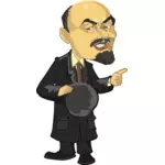 Lenin koko kehon karikatyyri vektori kuva