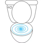 Swirly toilet vektor klip seni