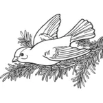 Vector de desen de salcie Sticlete pasăre