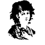 Женская модель портрет векторное изображение