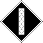 Permanent sign to raise the pantograph on the electric train carrivage vector image