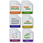 Bioinformatics icon set