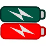 Icono de batería rojo