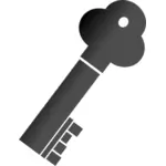 Vektor illustration av tjock dörr av metall nyckel
