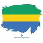 Målade flagga Gabon