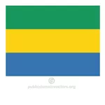 Drapeau de vecteur de Gabon
