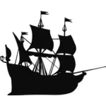 Galleon ship silhouette