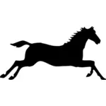 Galopperend paard silhouet