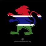 Emblema con la bandera de Gambia