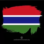 Painted flag of Gambia