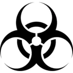 Ilustrasi vektor internasional Biohazard terukir simbol