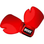 Red boxing gloves vector clip art