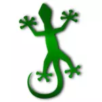 Gecko مع الظل ناقلات الشفة الفن