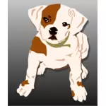 Bulldog puppy vektor ilustrasi