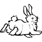 ウサギのベクトル描画の笑みを浮かべてください。
