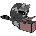एक प्रकार का जानवर बॉक्स खोलने वेक्टर रंग में चित्रण