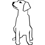 Vector drawing of puppy