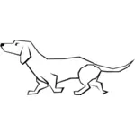 Einfachen Vektor Zeichnung eines Hundes