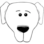 Illustration vectorielle de visage de chien