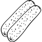 Vector drawing of sausage