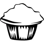 Disegno vettoriale di muffin alla vaniglia