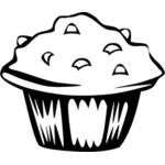 Vector clip art of blueberry muffin