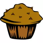 Image vectorielle de muffin au chocolat