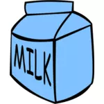Milk box container vector