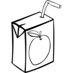 בתמונה וקטורית של תיבת מיץ תפוחים