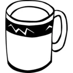 Grafika wektorowa filiżanki kawy lub herbaty