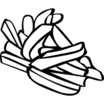 Vector clip art of french fries