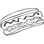 Hot dog vector tekening