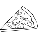 意大利辣香肠比萨饼矢量图