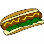 Immagine vettoriale hot dog